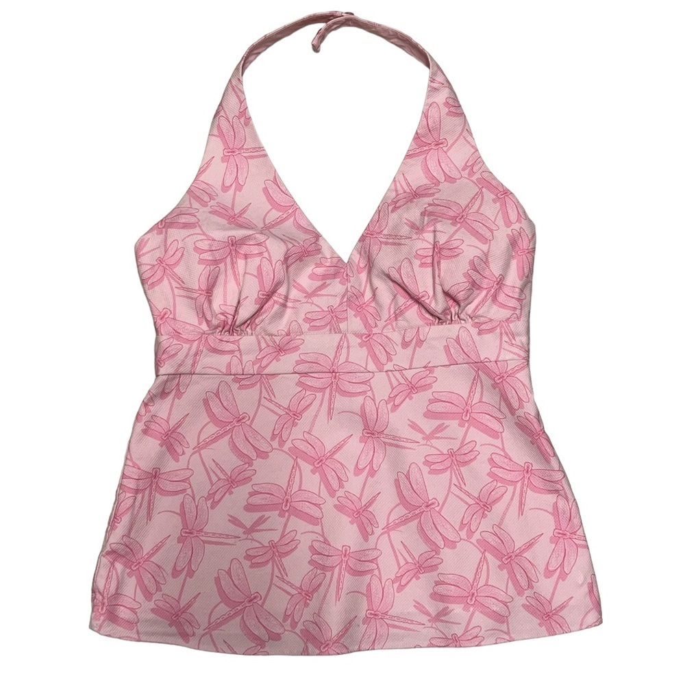 Vineyard Vines by Shep & Ian Pink Dragonfly Halter Top Size 8